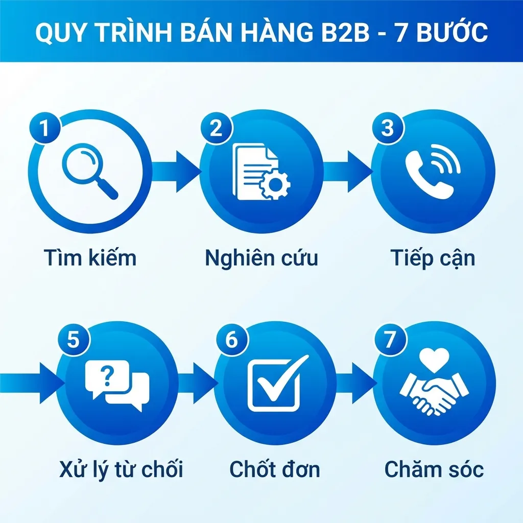 Sale B2B là gì - Quy trình bán hàng B2B 7 bước