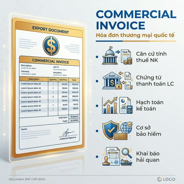 Commercial Invoice - Hóa đơn thương mại xuất khẩu