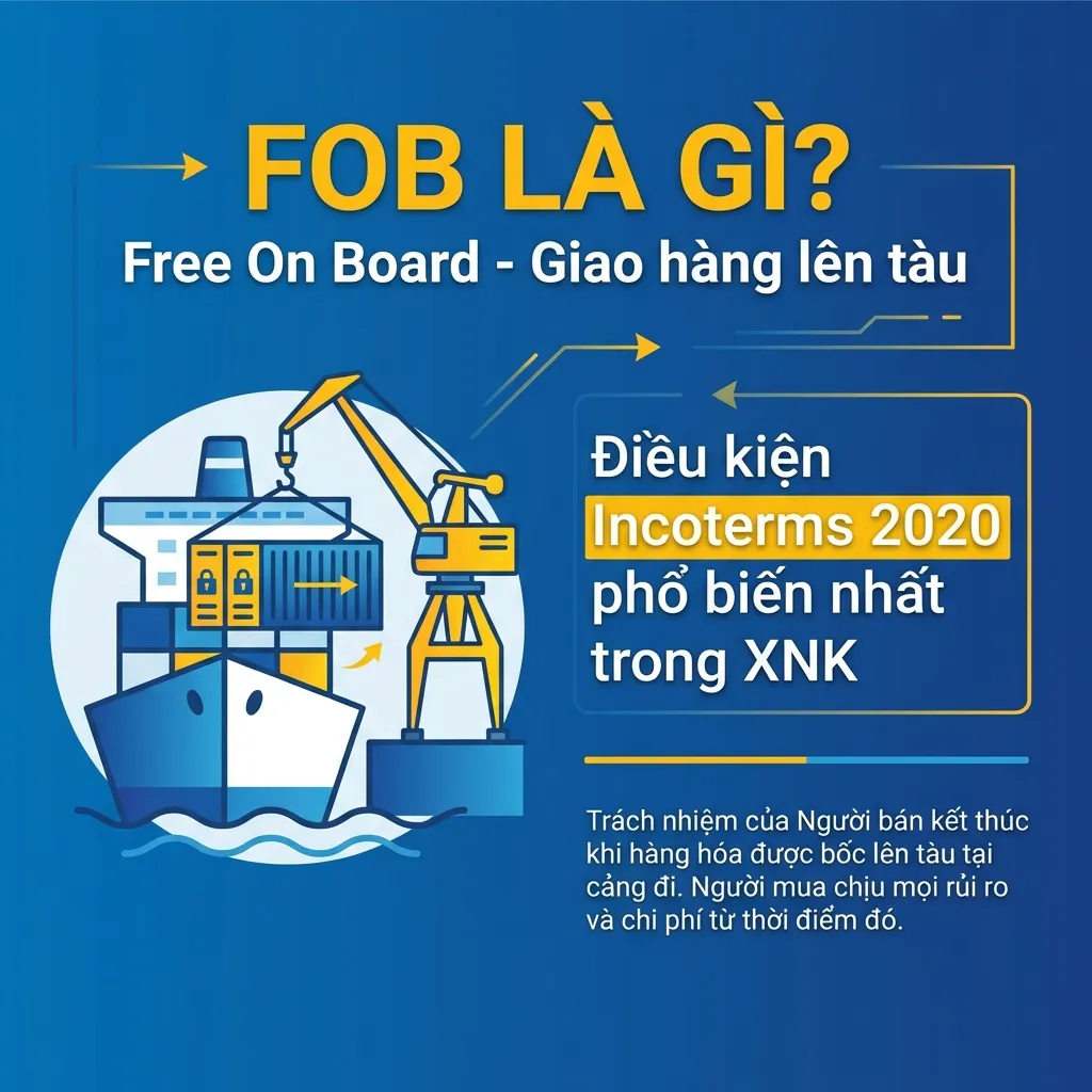 FOB là gì - Free On Board - Điều kiện giao hàng Incoterms 2020