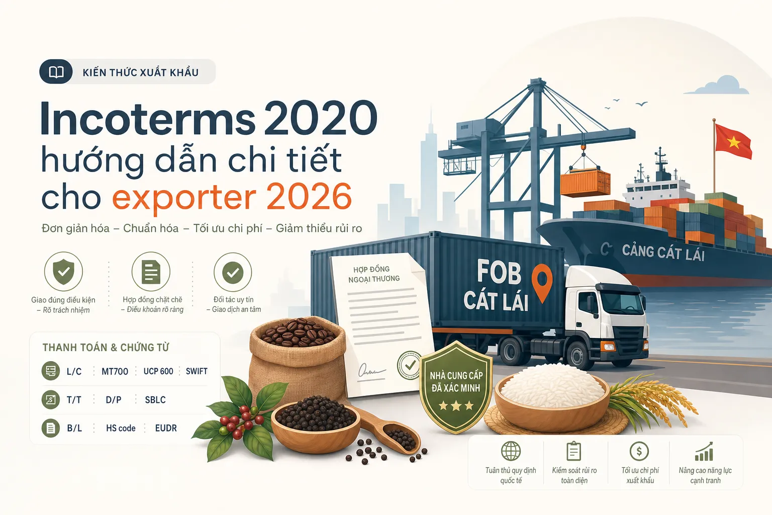 Incoterms 2020 hướng dẫn chi tiết cho exporter 2026