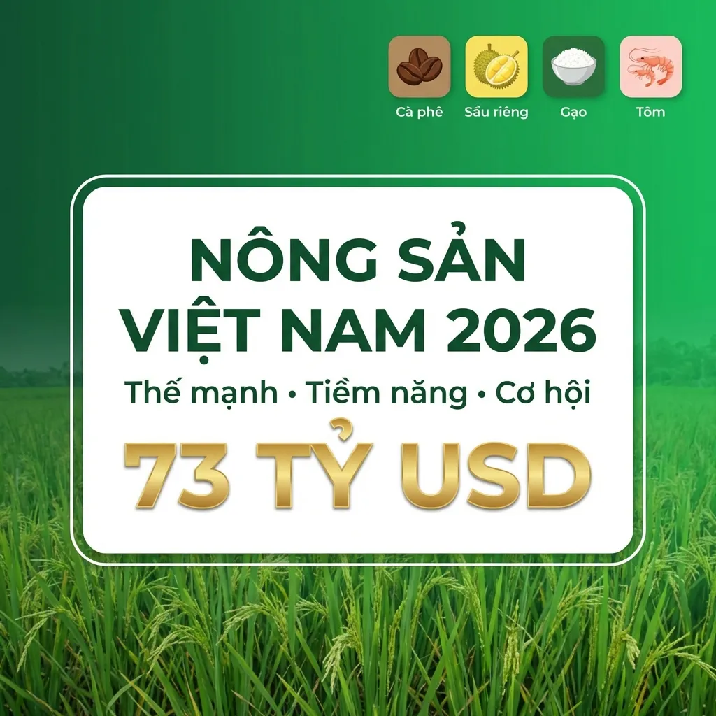 Nông sản Việt Nam 2026 - Thế mạnh và tiềm năng xuất khẩu