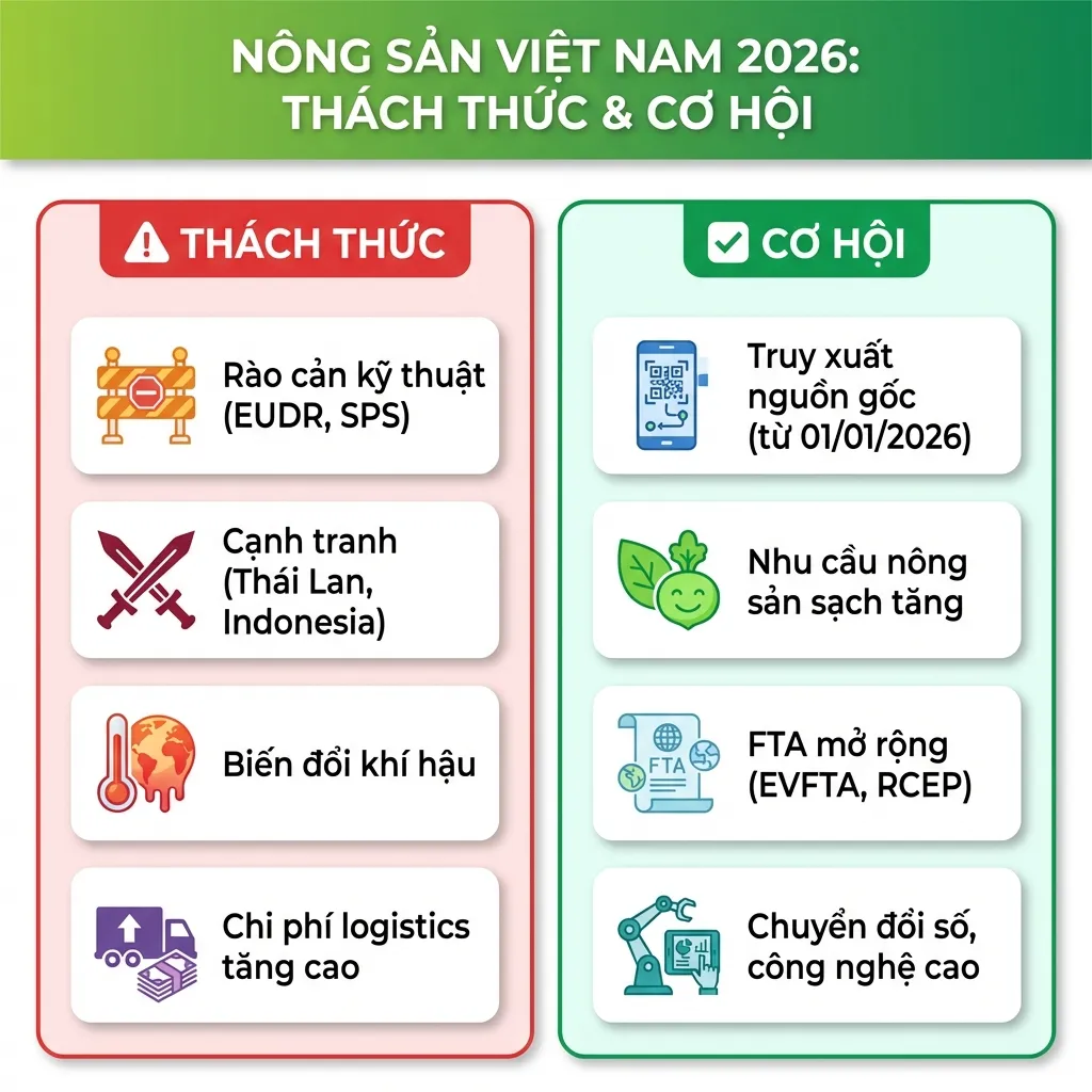 Thách thức và cơ hội nông sản Việt Nam 2026