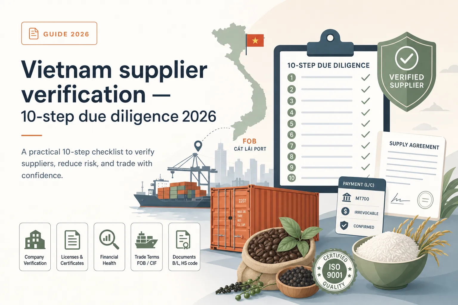 Vietnam supplier verification — 10-step due diligence 2026
