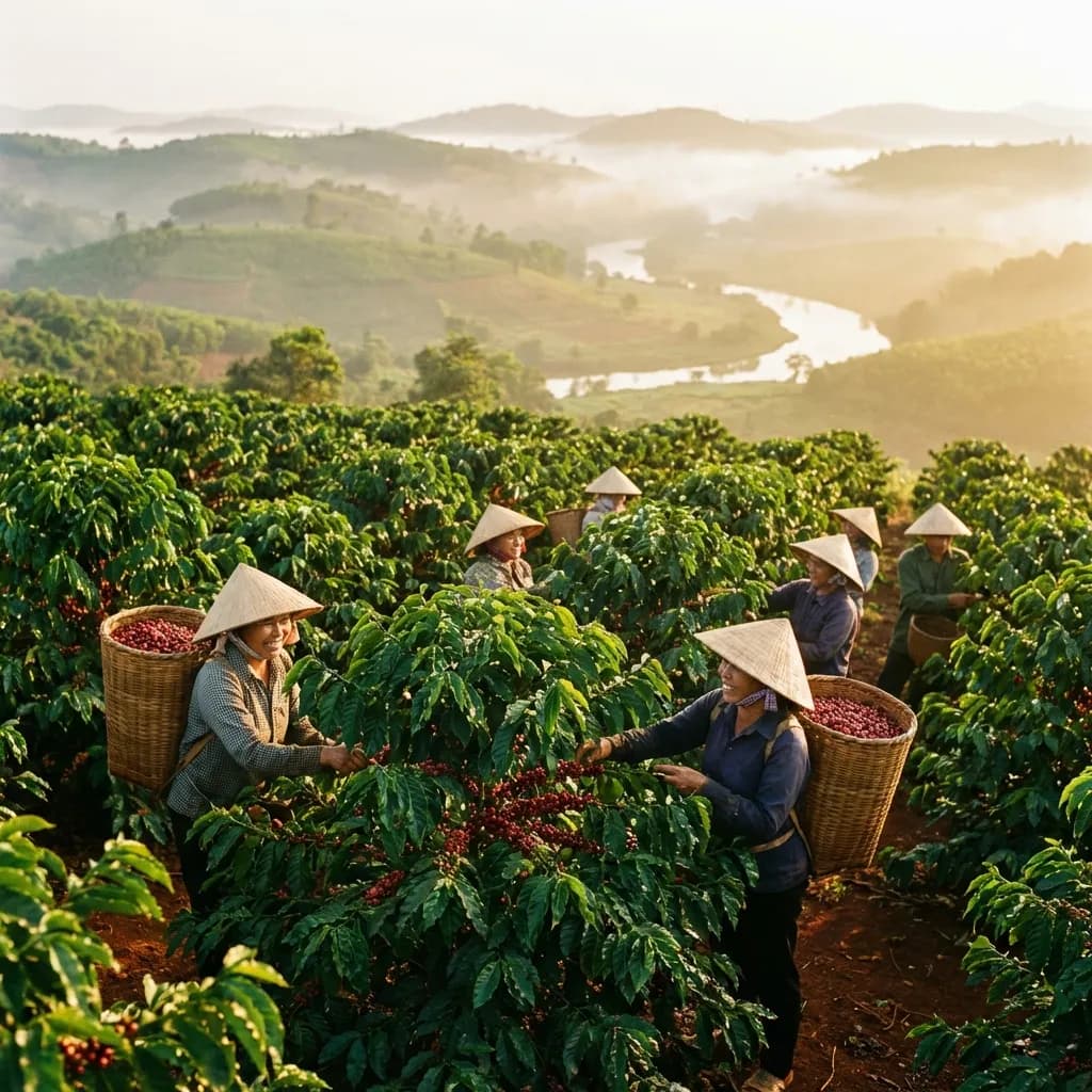 Vườn cà phê Tây Nguyên - Đắk Lắk