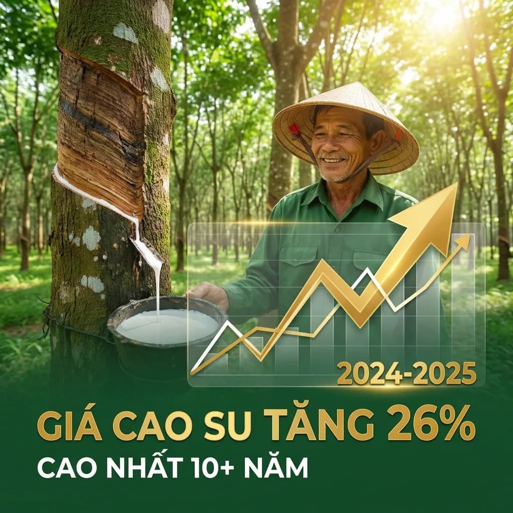 Giá cao su tăng 26% - Cao nhất 10+ năm