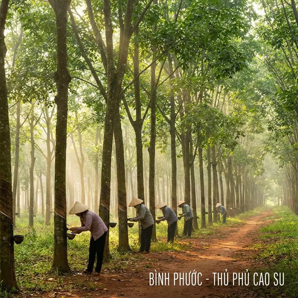 Vườn cao su Bình Phước - Thủ phủ cao su Việt Nam