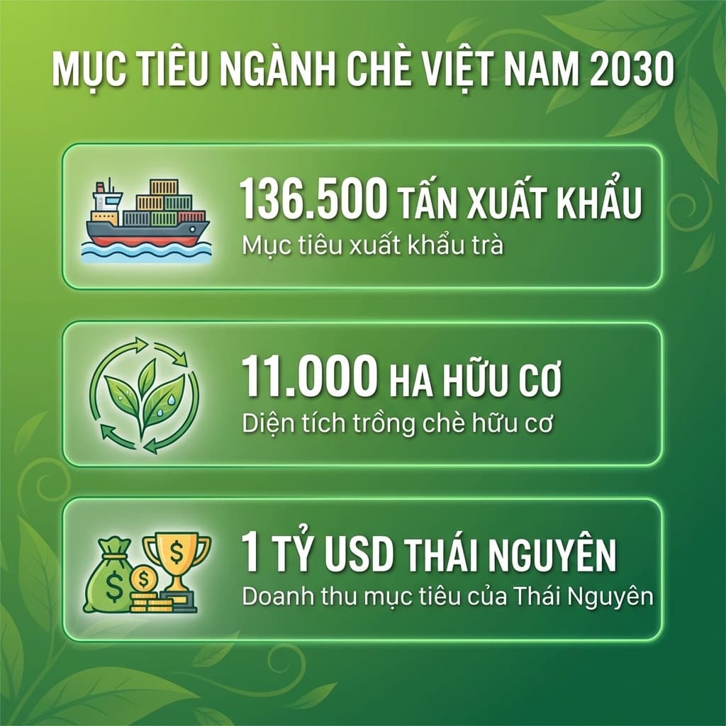 Mục tiêu ngành chè Việt Nam 2030