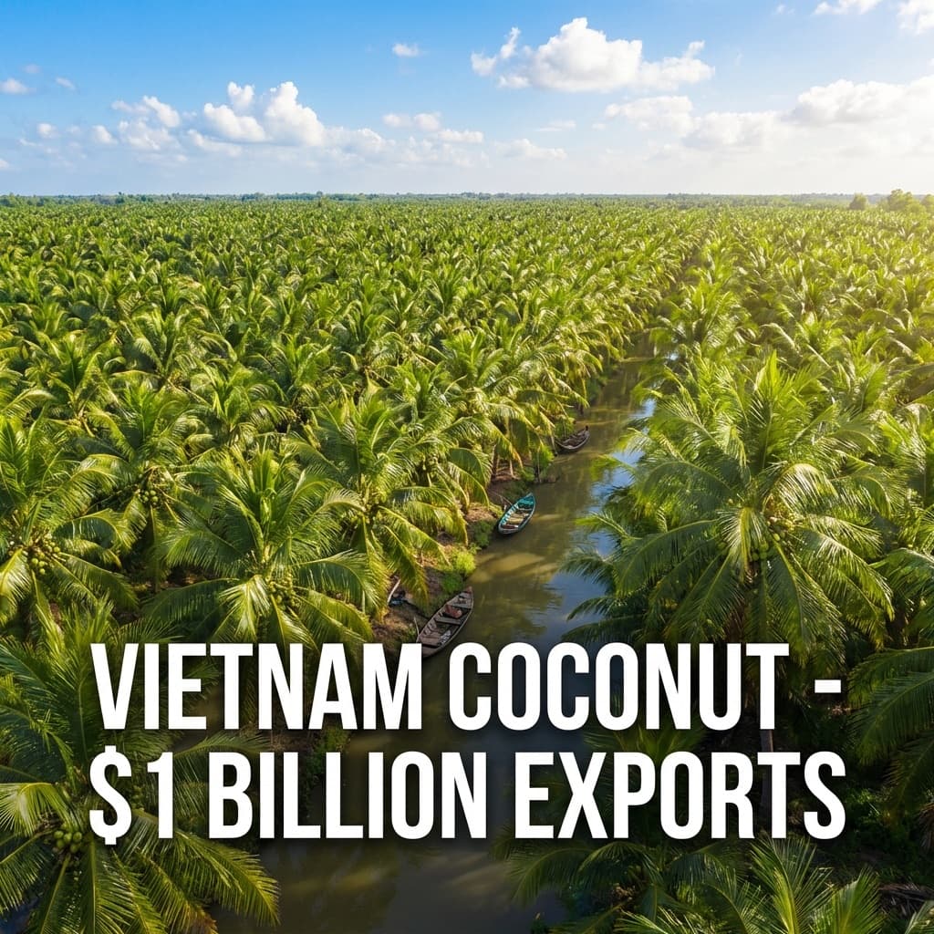 Xuất khẩu dừa Việt Nam vượt 1 tỷ USD - Top 3 thế giới