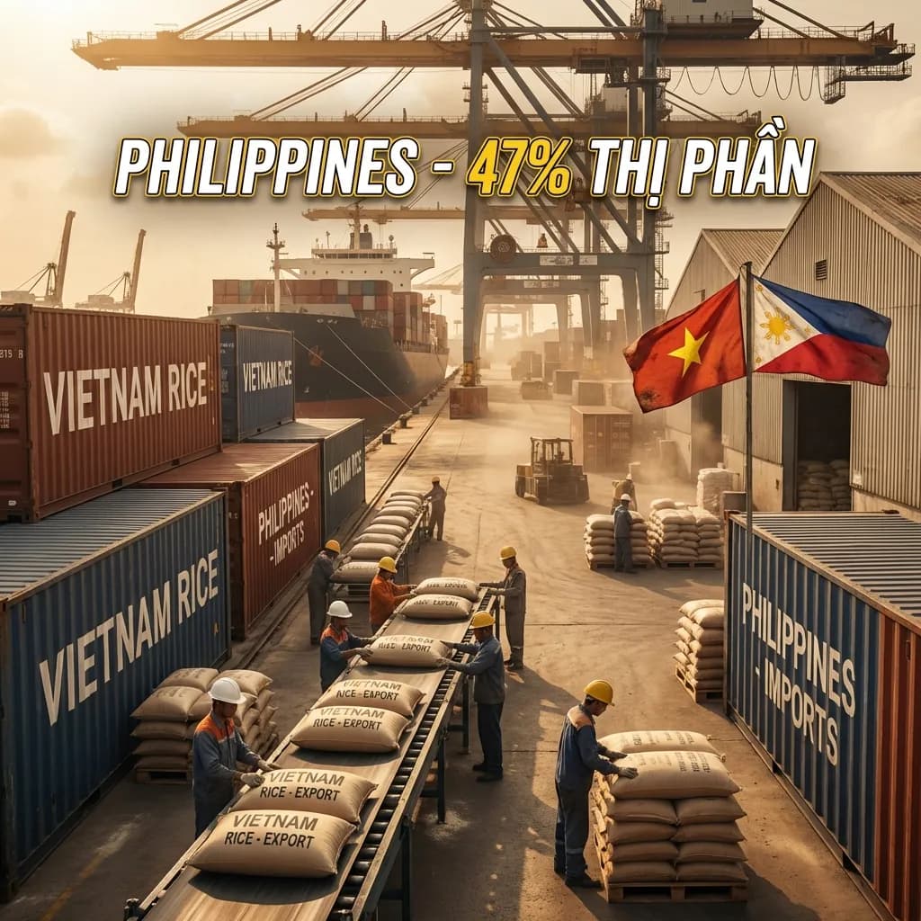 Xuất khẩu gạo Việt Nam sang Philippines