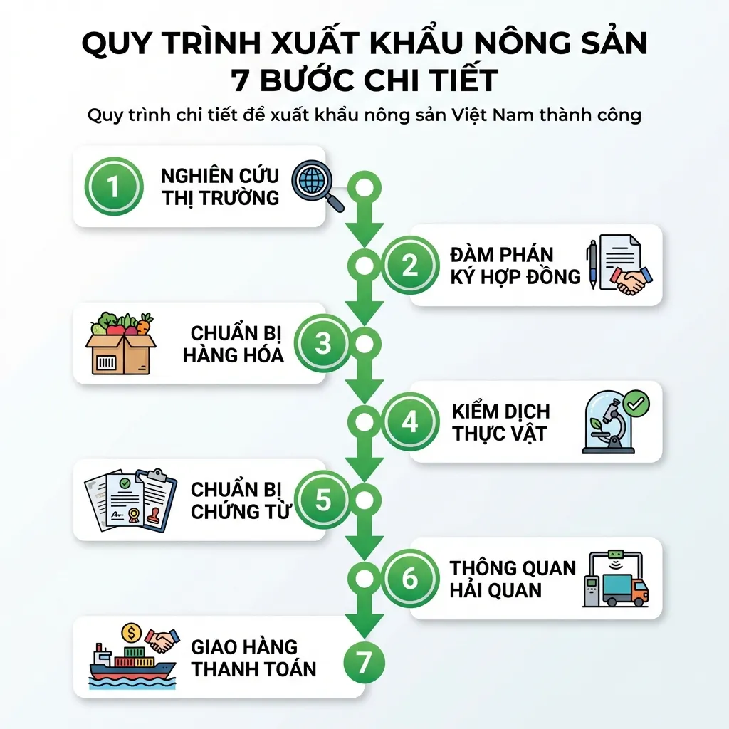 Quy trình xuất khẩu nông sản Việt Nam 7 bước