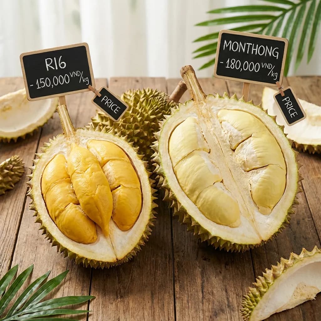 So sánh sầu riêng Ri6 và Monthong
