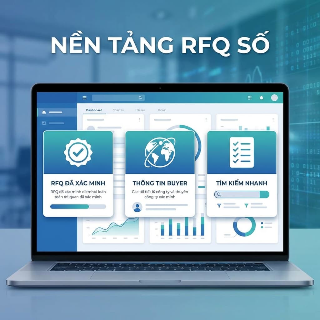 Nền tảng RFQ số ViRFQ - Dashboard xác minh buyer quốc tế
