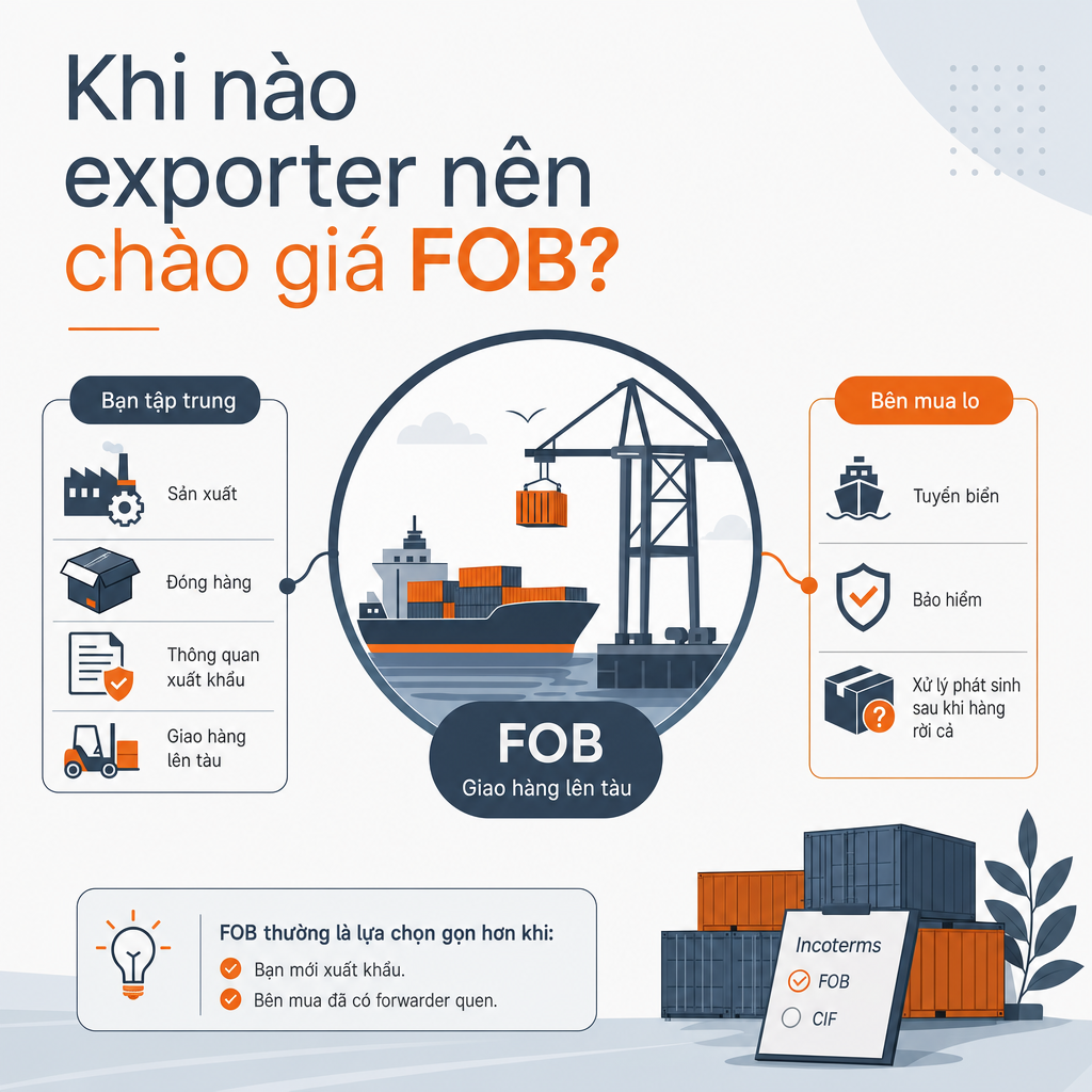 Khi nào exporter nên chào giá FOB? — illustration