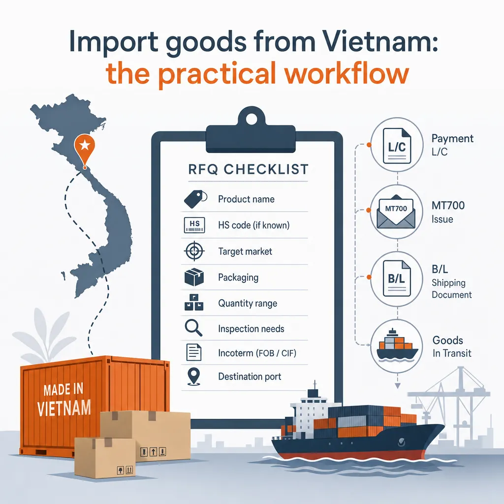 Import goods from Vietnam: the practical workflow — illustration