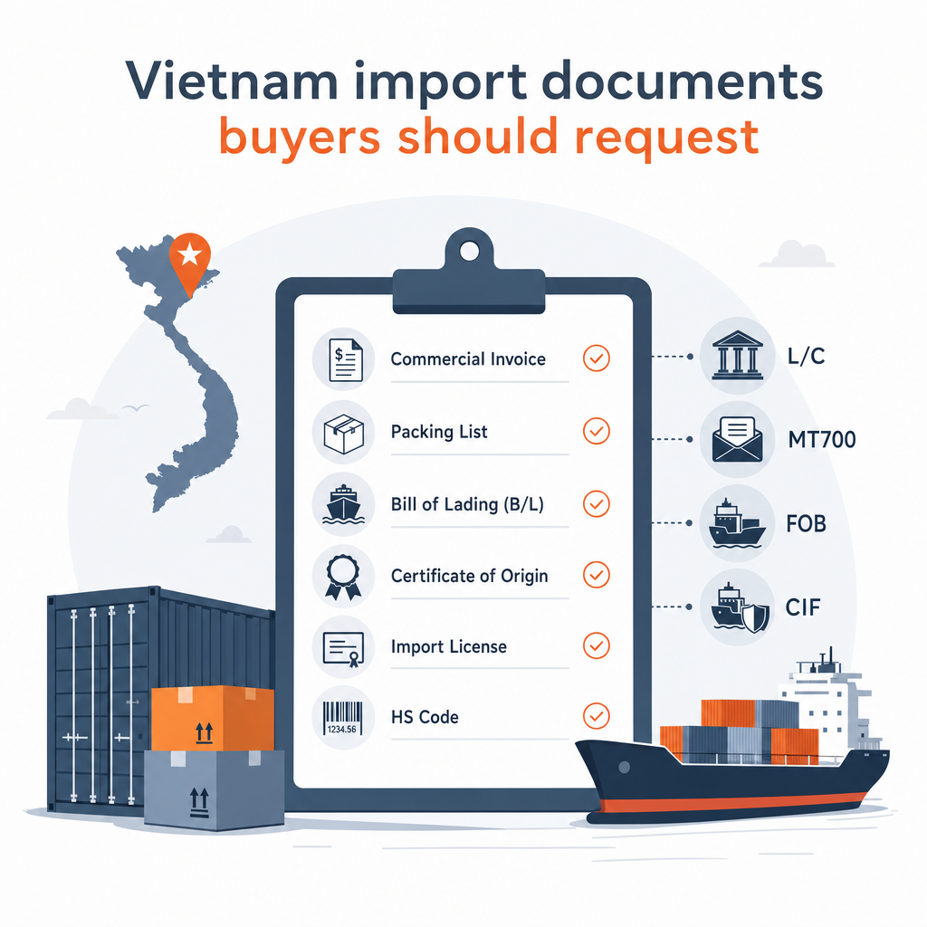 Vietnam import documents buyers should request — illustration