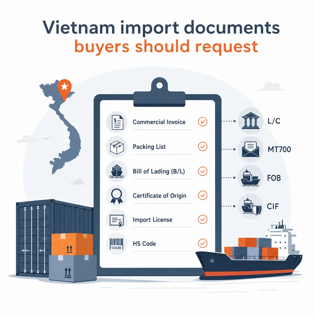 Vietnam import documents buyers should request — illustration