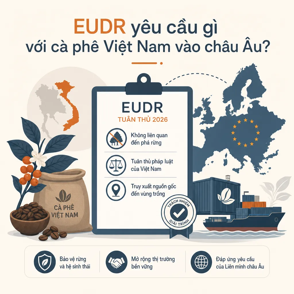 EUDR yêu cầu gì với cà phê Việt Nam vào châu Âu? — illustration