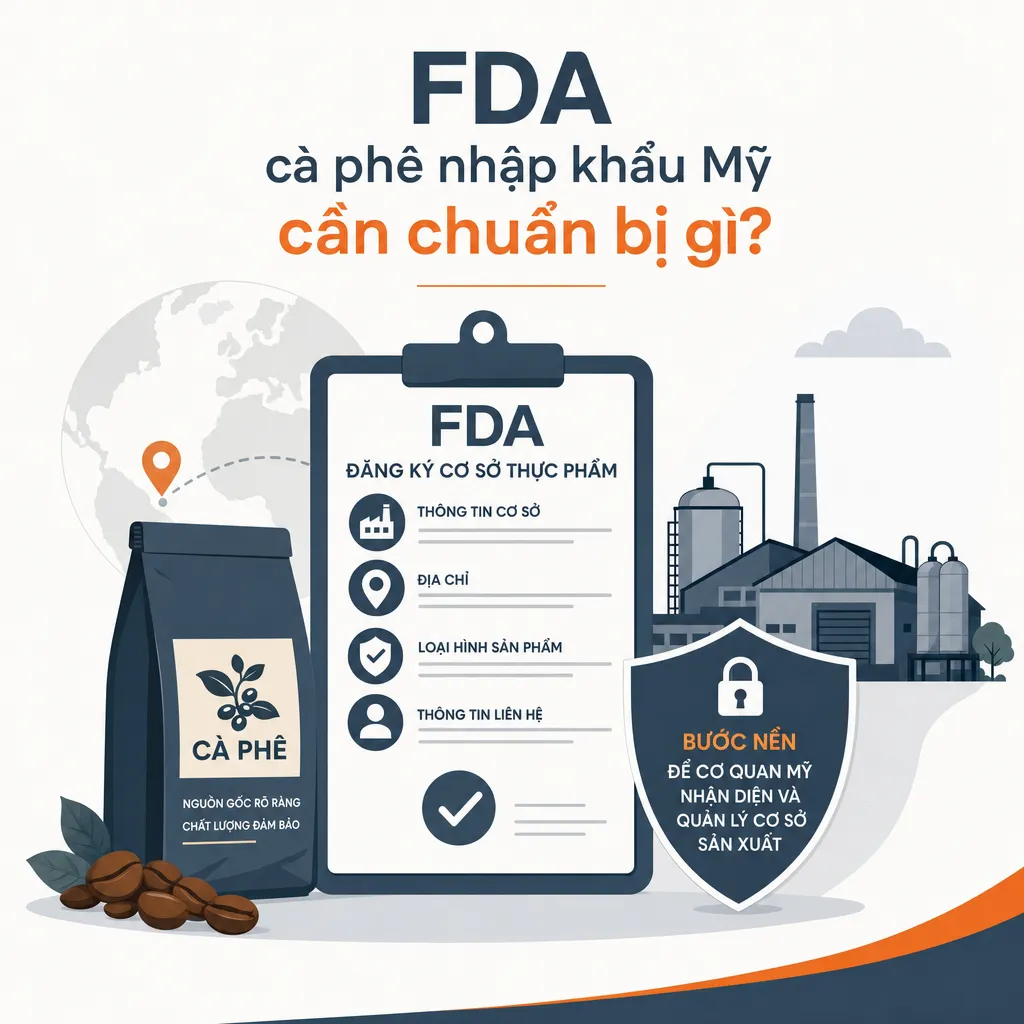 FDA cà phê nhập khẩu Mỹ cần chuẩn bị gì? — illustration