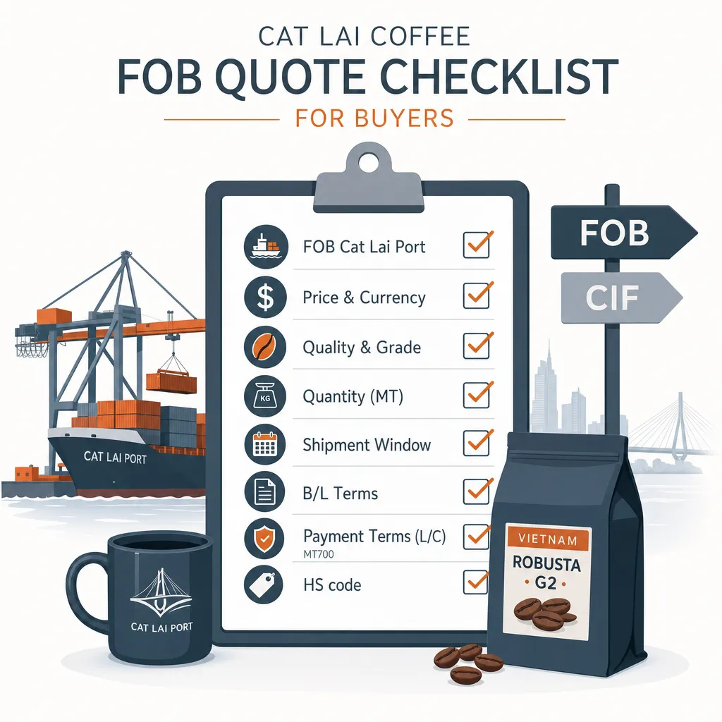 Cat Lai coffee FOB quote checklist for buyers — illustration