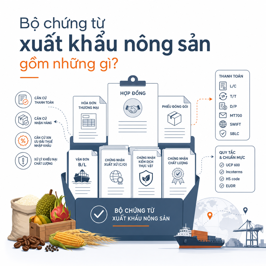 Bộ chứng từ xuất khẩu nông sản gồm những gì? — illustration