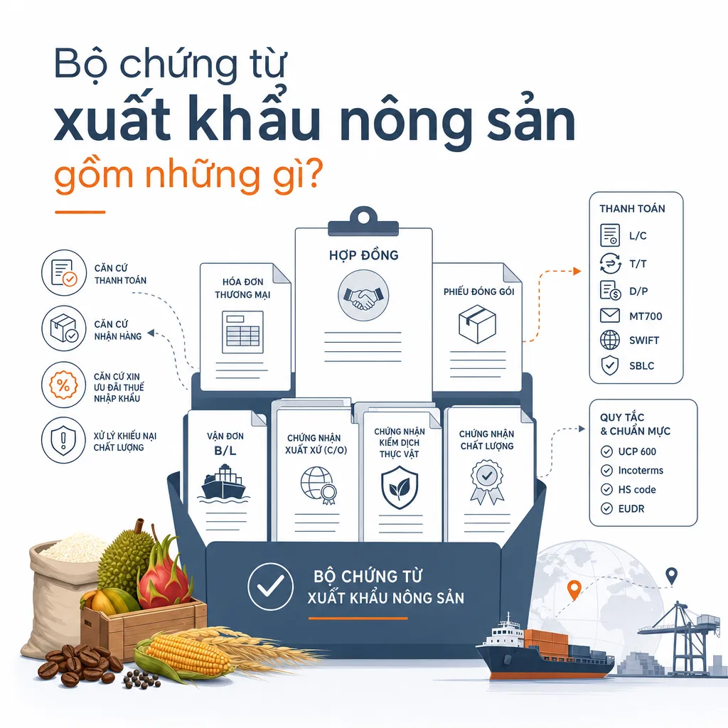 Bộ chứng từ xuất khẩu nông sản gồm những gì? — illustration