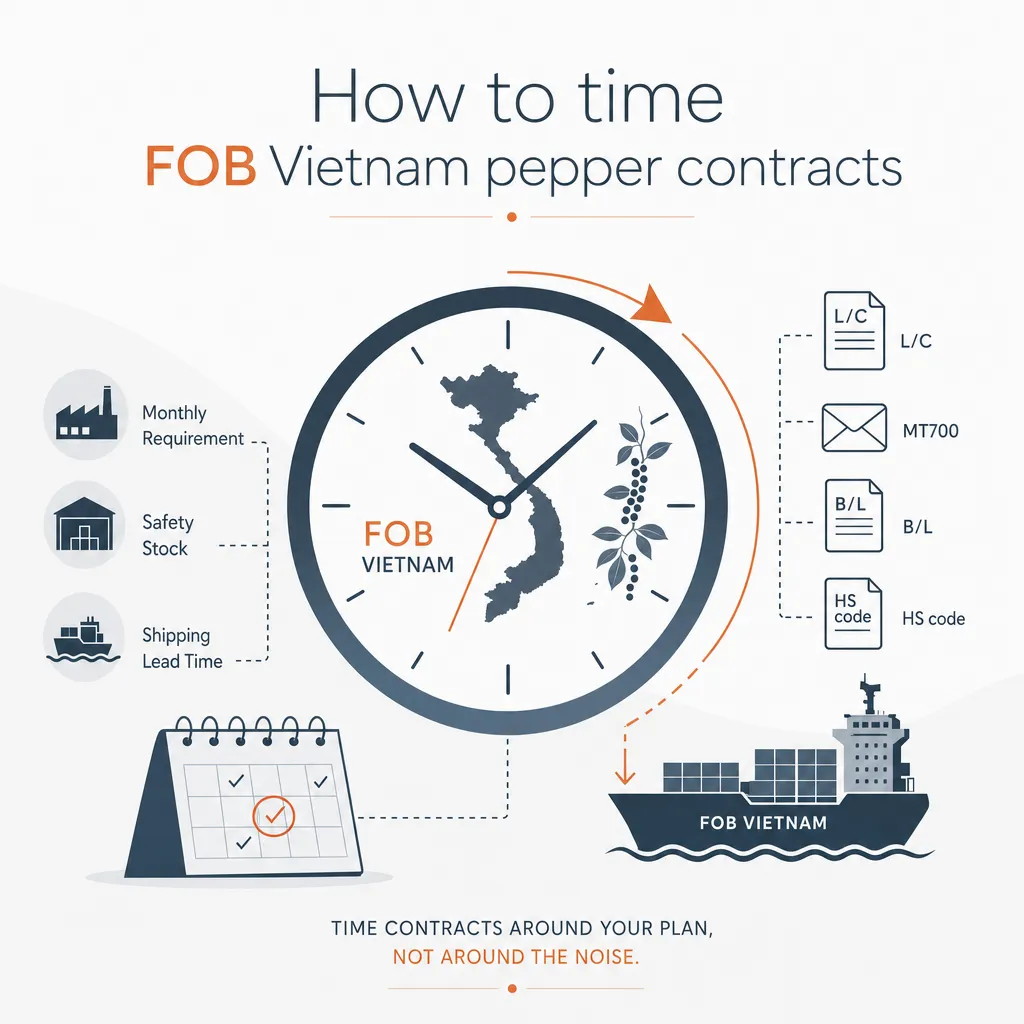 How to time FOB Vietnam pepper contracts — illustration