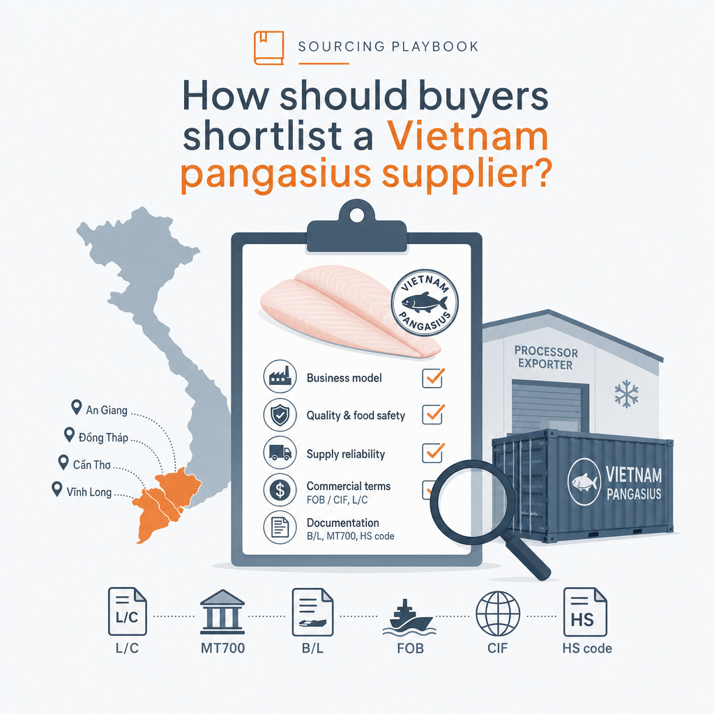 How should buyers shortlist a Vietnam pangasius supplier? — illustration