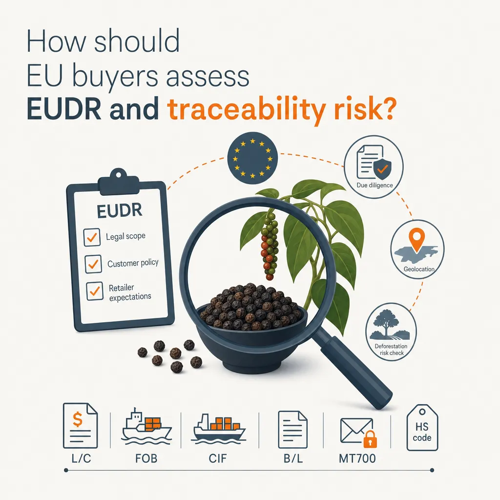 How should EU buyers assess EUDR and traceability risk? — illustration
