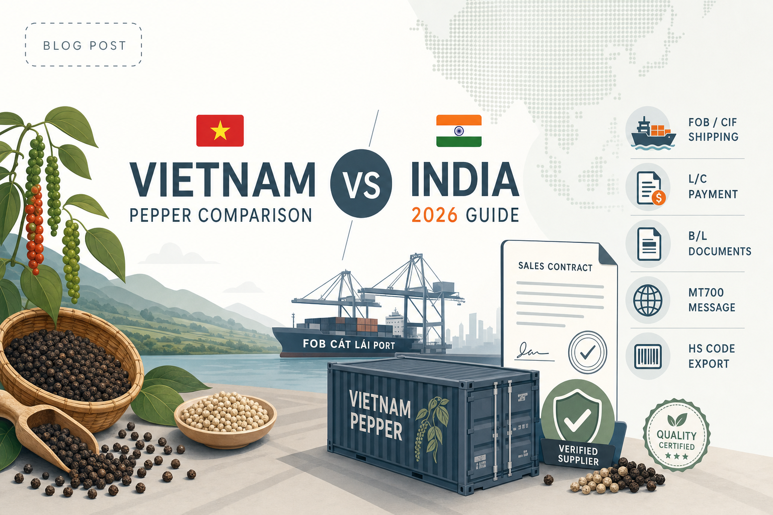 Vietnam vs India Pepper Comparison 2026 Guide — hero illustration